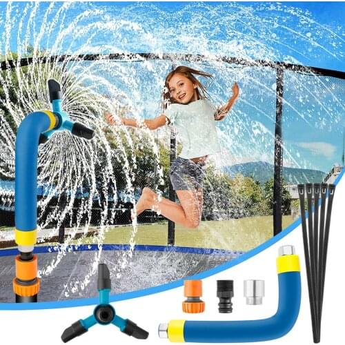 Trampoline Sprinkler Automatic Rotating Summer Water Game Accessories Water Sprinkler Outdoor Garden Water Games Toy