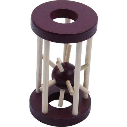 Wooden Tetrakaidecahedron Lock Logic Puzzle Burr Puzzles Brain Teaser Intellectual Removing Assembling Toy