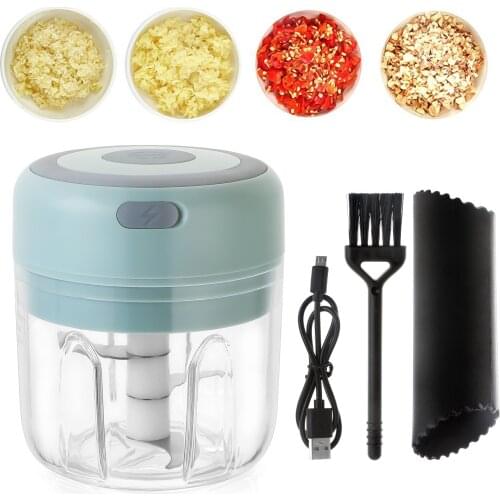 Electric Garlic Crusher Chili Meat Garlic Masher Chopper Press Kitchen Gadgets Vegetable Cutter Utensils For Kitchen Convenience