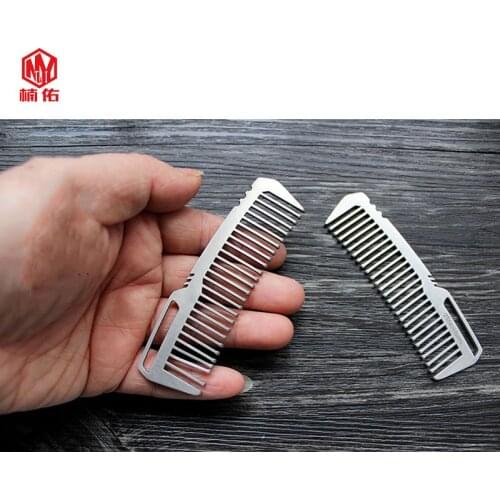 1PC EDC Outdoor Pocket Tool Mini Titanium Alloy Comb