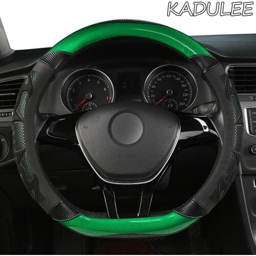 KADULEE Microfiber Leather Car Steering Wheel Cover For Subaru Forester Impreza Outback Legacy XV WRX STI BRZ Impreza Ascent