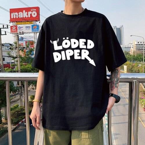 LODED DIPER DIARY OF A WIMP KID Tshirt Male Brand Teeshirt Men Summer Cotton T Shirt Short Sleeve Oversized Harajuku Men T-shirt