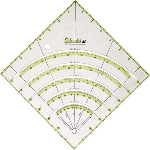Arcs & Fans Quilt Circle Cutter Ruler,Multifunctional Arc Cutting Patchwork Rule Q1JB
