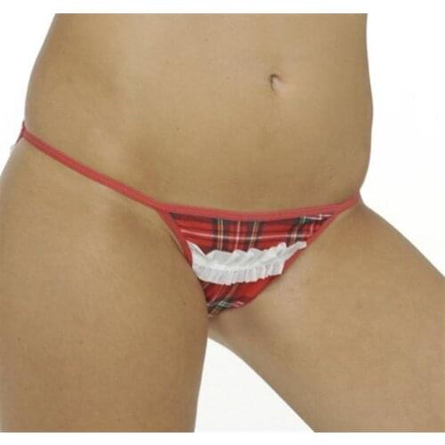 Terry Pau TP120618 Plaid Frilly Underwear Linen
