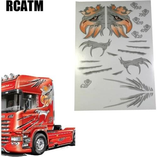 RC Car side Eagle head Stickers For 1/14 Tamiya RC Truck 730 620 470 56323 Scania