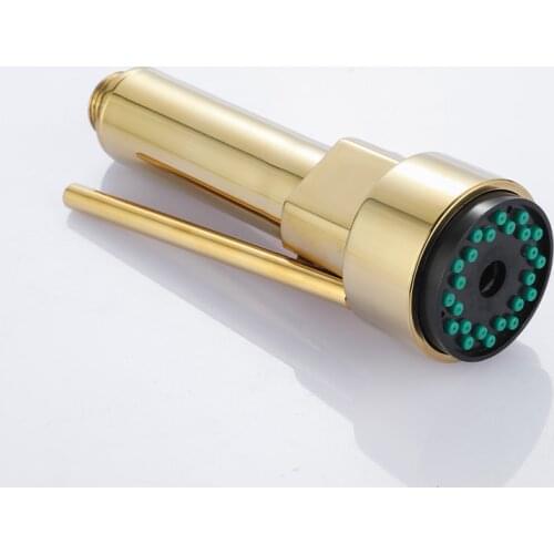 Bathroom Kitchen Faucet golden ABS plastic Pull-Out Spray Head strong Nozzle Universal Replacement Part,gold-plated