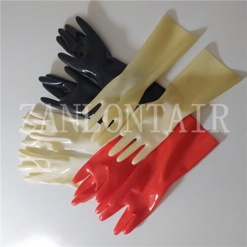 20201 new Flash sale sexy exotic latex party club wear show red black white nude color One-time molding gloves mitten