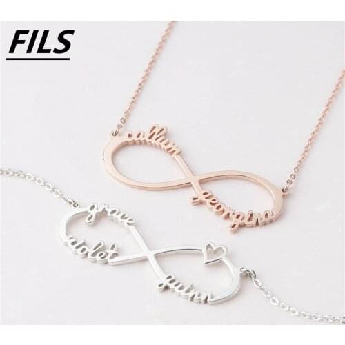 Personalized Heart Pendant Necklaces Women Stainless Steel Gold Custom Names Nameplate Friendship Jewelry Birthday Gift mujer