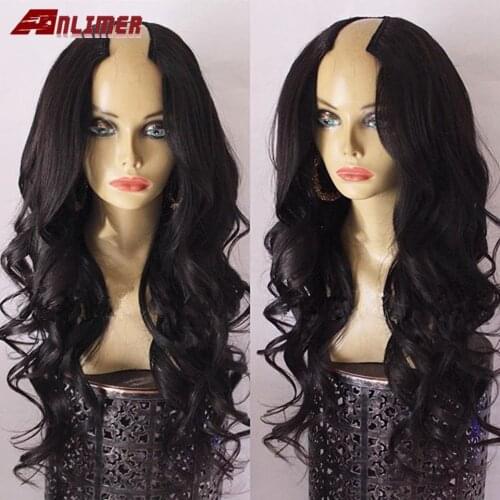 Body Wave U Part Human Hair Wigs 100% Unprocessed Brazilian Remy Hair U Part Wig For Women Glueless Middle U Shaped Wigs