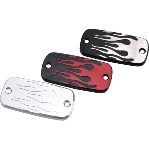 Flame Style Aluminum Motorcycle Brake Fluid Reservoir Cap Protective Cover For Honda Shadow 600 750 1100 1991-2012