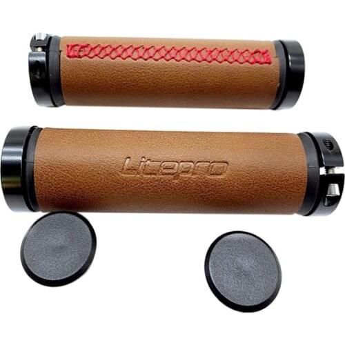 Litepro Folding Bicycle Handle Cover MTB Mountain Bike PU Leather Handlebar Grips Bicycle Accessories