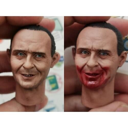 1/6 Hannibal Anthony Hopkins Blooding Head Sculpt for 12'' Figure Bodies Toys Gifts
