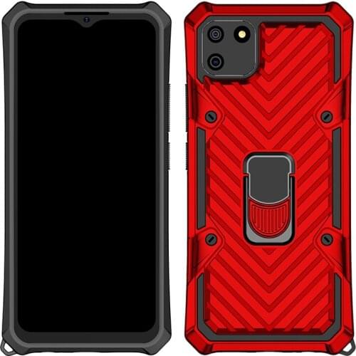 Military Level Shockproof Phone Case for Realme C11 with 360 Degree Magnetic Ring Holder Kickstand Protective Case