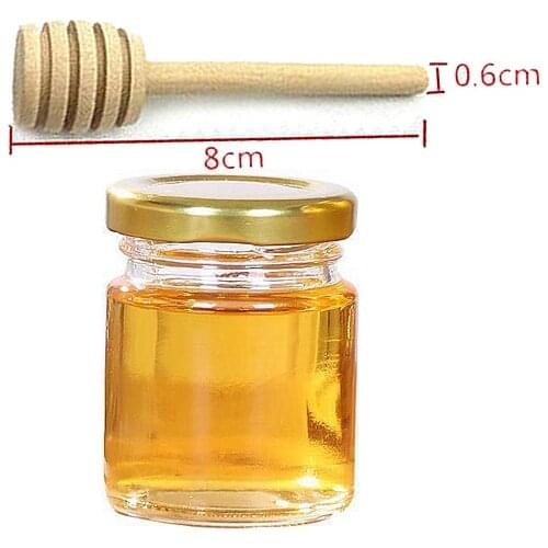 X30 Mini Glass Honey Jar 25ml Capacity 1oz Weight Honey Glass Jar With Gold Metal Covers Beautiful Honey Jar Wedding Party Gifts
