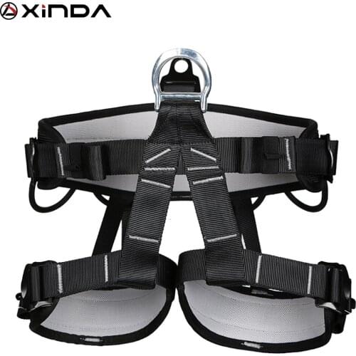 XINDA Professional outdoor hiking carabiner mountaineering half-length waist support line waist width wide hiking harness 9512