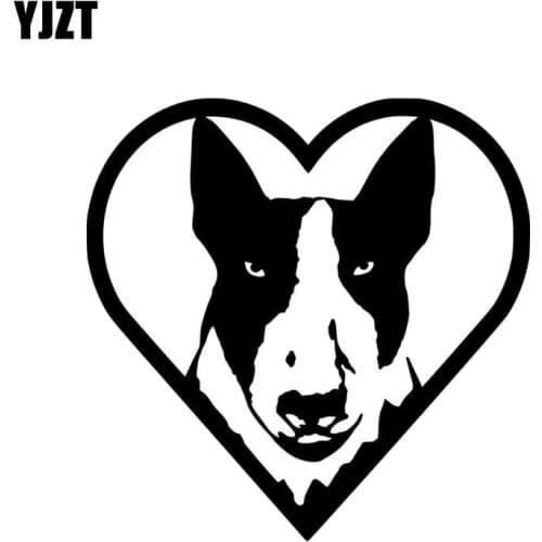 YJZT 15CM*15CM Vinyl Decoration Car Sticker Cartoon Lovely Dog Black/Silver C2-3195