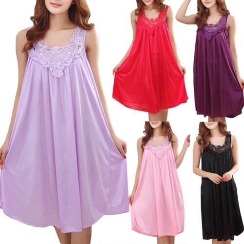 Womens Sexy Lace Strap Nightdress Lingerie Sleepwear female Sling dress robe de chambreо lingerie feminina дежда женская