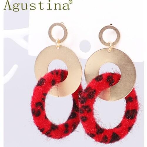 Agustina 2020 Leopard Earrings Jewelry Fashion Drop Earrings For Women Korean Earrings Long Animal Geometric Gift Bohemian Big