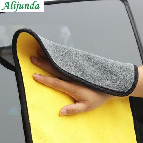 1pc Car Large Size Polishing Wash Towels Microfiber Washing Drying Towel Strong Plush Polyester Fiber Car Cleaning Cloth 30*30cm