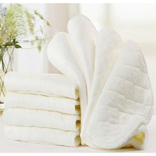 10Pc 3Layers of Ecological Cotton Baby Diaper Paper Can Be Used Repeatedly Strong Water Absorption