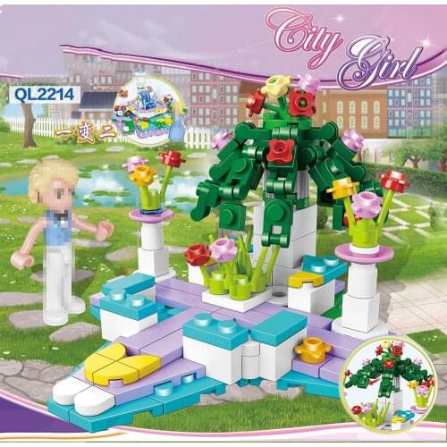 391pcs Princess City Friend Garden Fountain Building Blocks Friends Bricks Sets Educational Toys For Children Girls gift