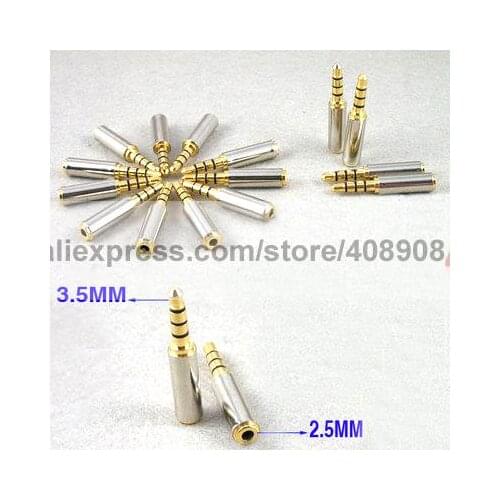 40pc x Metal 3.5mm to 2.5mm Plug Stereo Headset Headphone Adapter for Phone