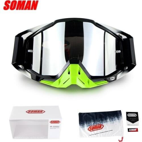 MX Goggle Motocross Goggles Motorcycle Helmet Shield Visor Bicycle Gafas Racing Eyewear 5 pcs Tear Off Film& 1 pc Replace Len