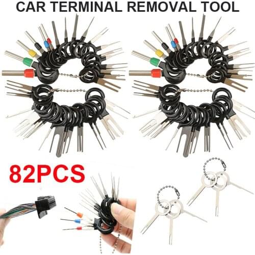 82Pcs Automotive Plug Car Terminal Removal Tool Accessories Electrical Wire Crimp Connector Pin Release Extractor Puller