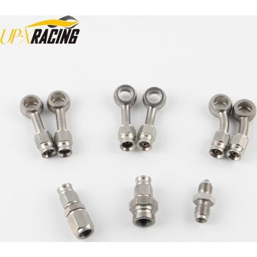 Car motorcycle Motor Bike hydraulic PTFE brake hose stainless steel swivel banjo fitting turbo oil line Fitting AN3 end