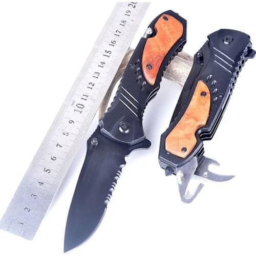 Free shipping Very Sharp Folding Knife Pocket Knife Large Stiletto Tactical Hunting Knife multi-function Outdoor DEC Tools