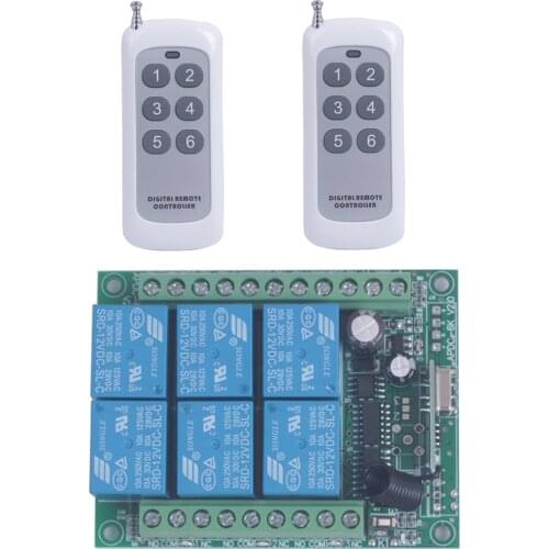 Sleeplion DC 12V/24V 6CH 6 Channel Wireless Switch Remote Control Controller Radio Switch Transmitter Receiver Relay