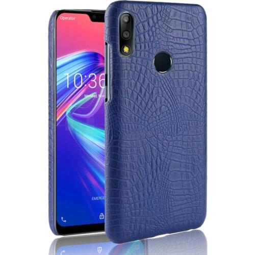 For ASUS ZB631KL Case Crocodile Pattern Hard PC+PU Leather Back Cover Case for Zenfone Max Pro M2 ZB631KL Phone Hard Cover