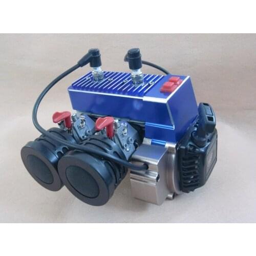 60CC High Power Two-cylinder Gas Engine Motor MCD Losi 5ive-T DBXL HPI KM Rovan aja 5B 5T 5SC SS RMCK MINI WRC CEN FG 1/ 5 Cars