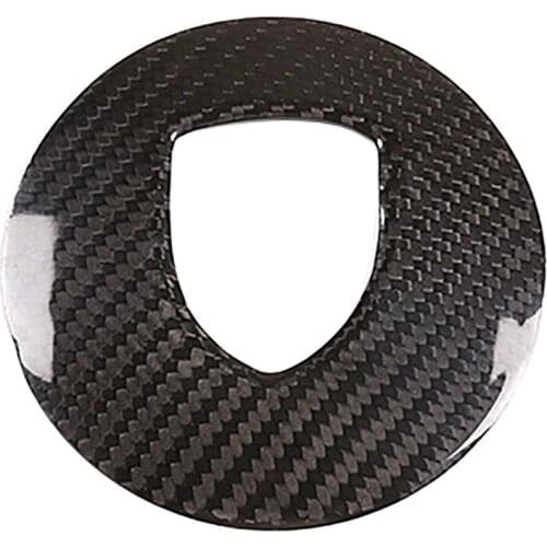 For Porsche- 911 2019-2021 Steering Wheel Carbon Fiber Logo Emblem Decorative Frame Sticker Cover Trim Car Styling