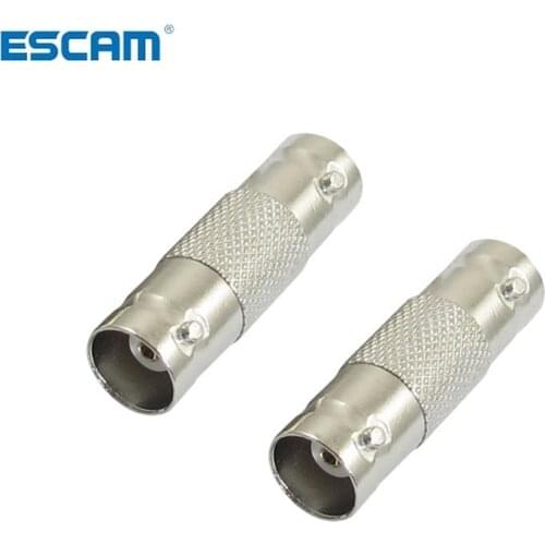 ESCAM 2pc/lot BNC Female to Female Inline Coupler Coax BNC Connector Extender for CCTV Camera Security Video Surveillance System
