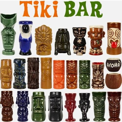 Hawaii Tiki Mugs Cocktail Cup Beer Beverage Mug Wine Mug Ceramic Tiki Mugs Great For Cocktail Drink