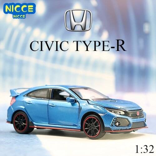 Nicce 1:32 HONDA CIVIC TYPE-R Diecasts Toy Vehicles Metal Car Model Sound Light Collection Car Toys For Children Christmas Gift