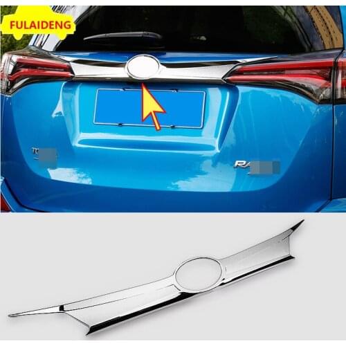 For Toyota RAV4 2016-2018 ABS Chrome Tail Rear Trunk Lids Moulding Cover Trim car styling accessories