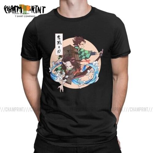 Family Bonds Demon Slayer Kimetsu No Yaiba Mens T Shirt Novelty Tees Short Sleeve Crewneck T-Shirts Pure Cotton Unique Clothes