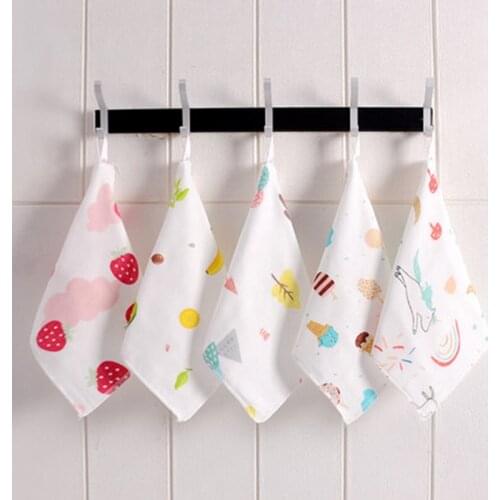 25x25CM Soft Thick Non-Shed Washcloth Chidren Female Male Household Small Cartoon Towel Wholesale Wash Face Handkerchief Square