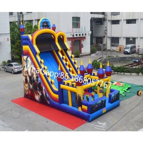 Factory direct inflatable trampoline, slide castle, pool slide park, inflatable slide for sale
