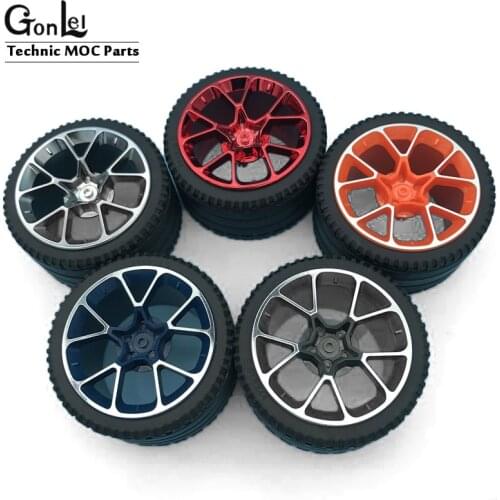 NEW Single Sale High-Tech Tyre 81.6*44mm ZR Mechanical Wheel Tyre No.23799+37383 Fit For 42083 DIY Building Blocks Toys