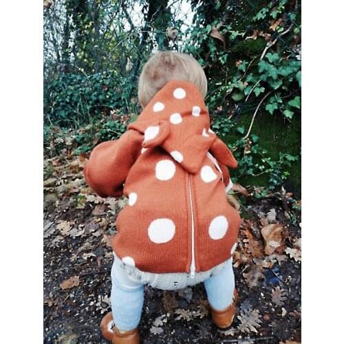 Autumn Baby Girls Boys Sweaters Hooded Cardigans 0-5Yrs Toddler Kids Boys Animal Deer Knitted Sweater Outwear Girls Clothes