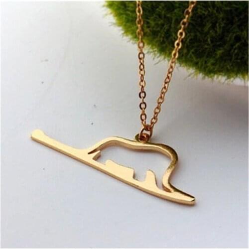 Hollow Outline Little Prince Sign Necklace Animal Good Lucky Origami Elephant Snake Necklaces for Women Child Present Birthday