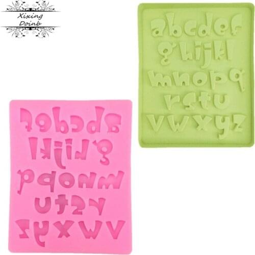 DIY letter small English letter shape silicone mold cake decoration tool chocolate baking mold