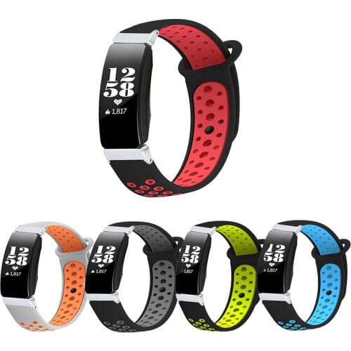 Silicone Wrist Band Strap for Fitbit Inspire/Inspire Hr Bands Bracelet Double Color Watch Accessories Men Women Smartwatch