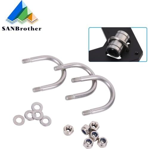 3Sets U-bolts For Holding LM8UU MK2S Y-carriage For Prusa i3 3D Printer Spare Parts