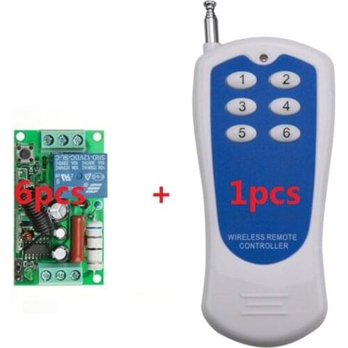 Smart wireless remote switch 220v,Power Switch System 6 Receiver& 1 Transmitter 6CH 10A Light Lamp LED SMD ON OFF+Free shipping