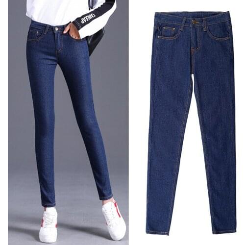Womens jeans 2019 new summer fashion Slim thin high waist feet pencil pants temperament wild womens clothing