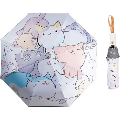 Kids Umbrella Automatic Open Umbrella Cartoon Waterproof and UV-Resistant Umbrella Compact Umbrellas for Girls Boys